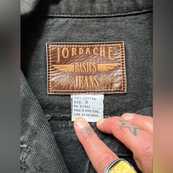 1980’s/90’s vintage Jordache black jean jacket womens size small-medium - Picture 4 of 9